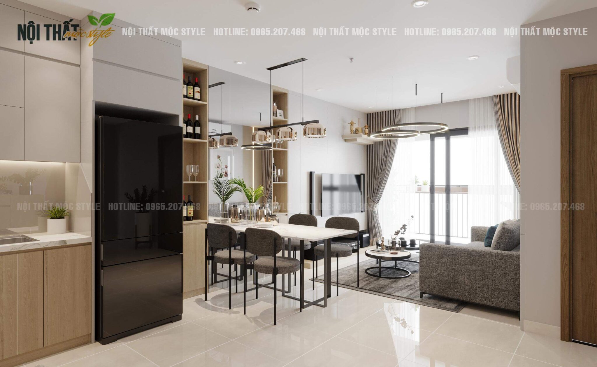 Thiết kế nội thất chung cư căn 2 ngủ anh Toàn