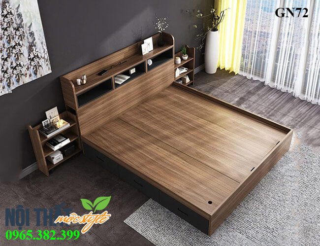 giường ngủ GN72 trầm ấm sang trọng giường ngủ GN72 trầm ấm sang trọng