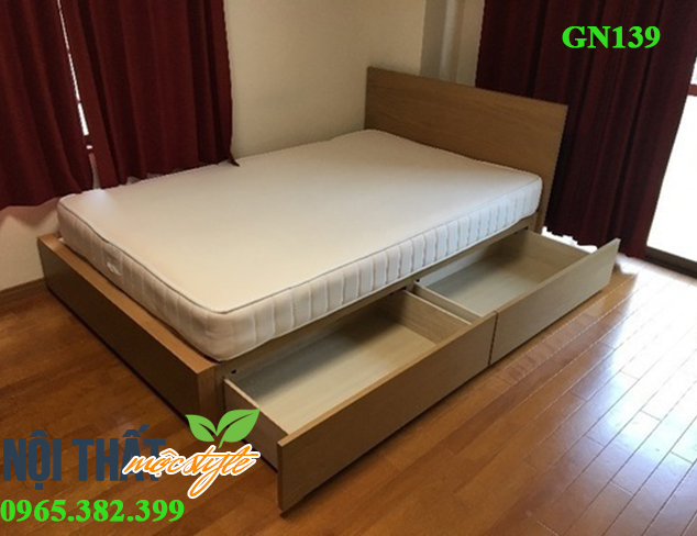 giường ngủ GN139 2 ngăn kéo chứa đồ