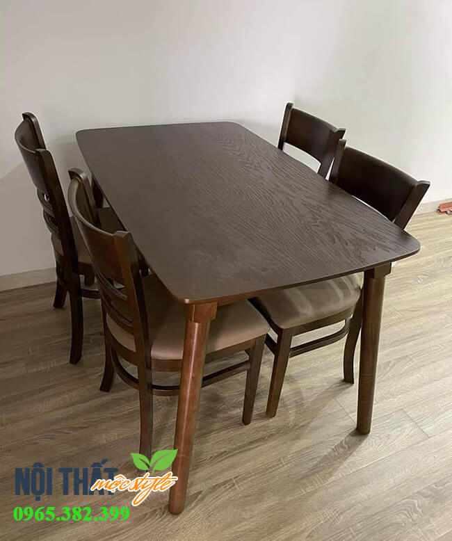 Bộ bàn ăn cabin tông màu nâu Bộ bàn ăn cabin tông màu nâu