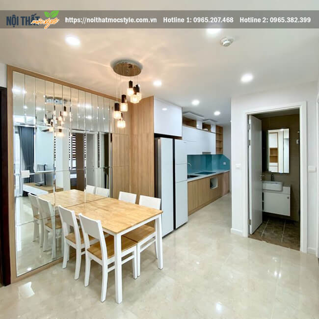 Bộ bàn ghế ăn cherry hiện đại tại Mộc Style