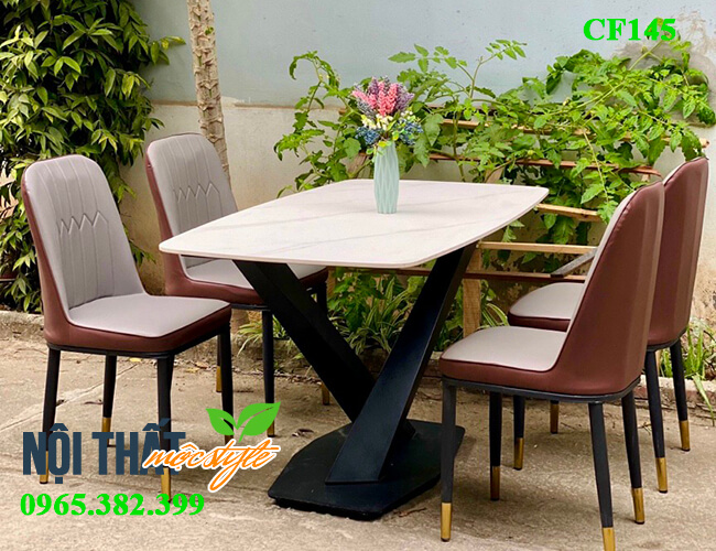 Hình ảnh thực tế của bộ bàn ăn CF145 Hình ảnh thực tế của bộ bàn ăn CF145