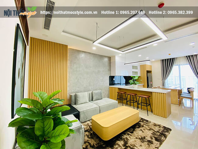 Tổng thể phòng sinh hoạt chung hiện đại